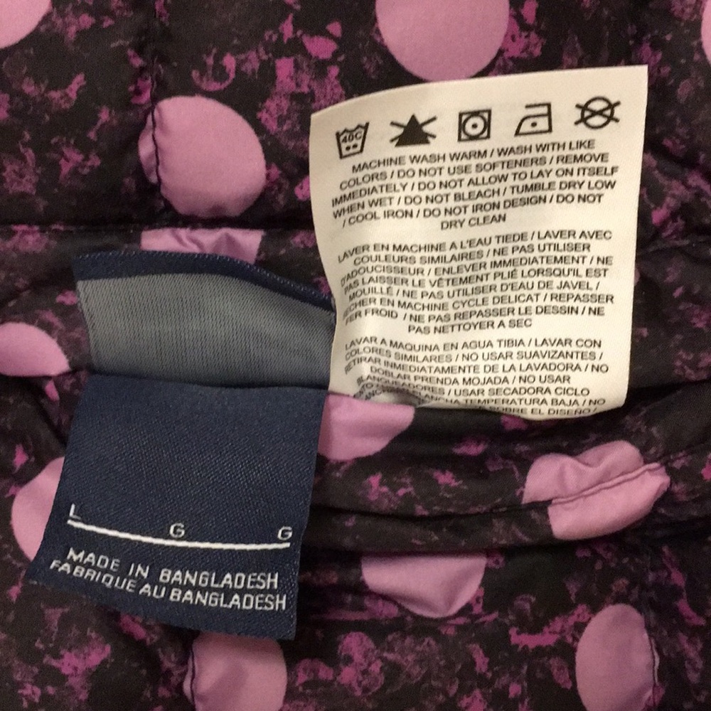 Nike Puffer Vest reversible EUC L camo polka dots - Picture 8 of 8